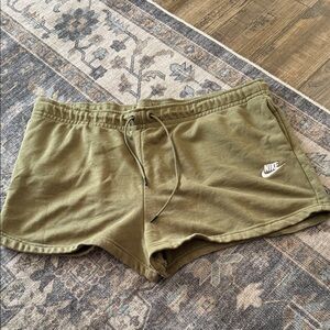 Nike Olive Green Sweat Shorts, size XXL